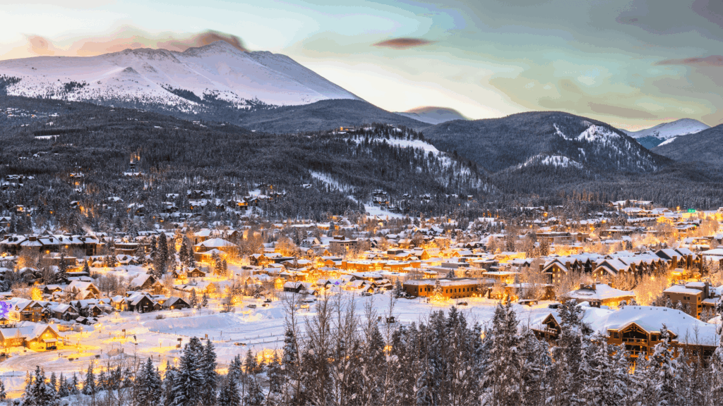 Breckenridge Colorado winter skyline